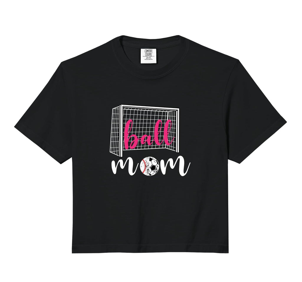 Soccer Mom Ball Football Game Day Funny T-Shirt - Graphic Print for Adults