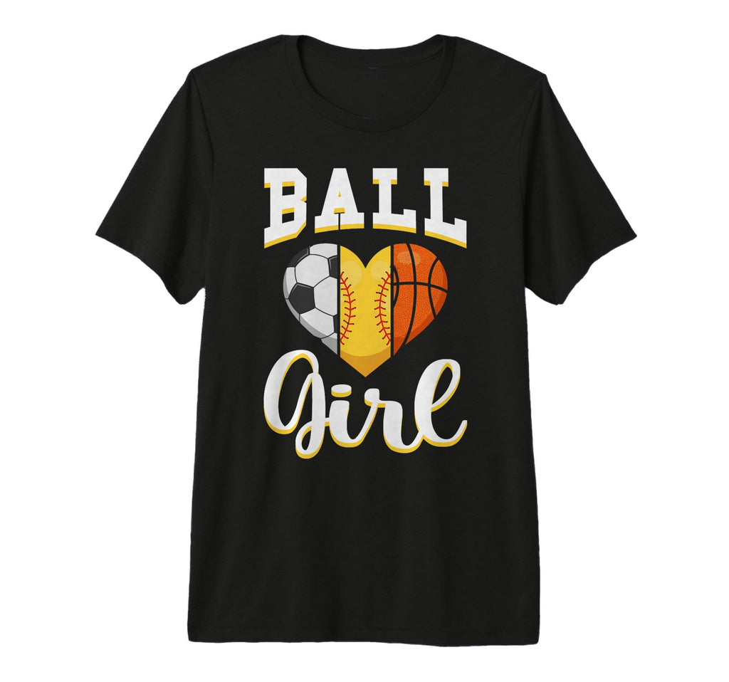 Ball Sports Heart Soccer Softball T-Shirt - Custom Art Print Men Women