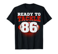Football 86Th Birthday Player Tackle T-Shirt - Novelty Apparel Men Women