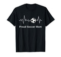 Soccer Mammas Proud Soccer Mom Heartbeat T-Shirt - Minimalist Print Unisex