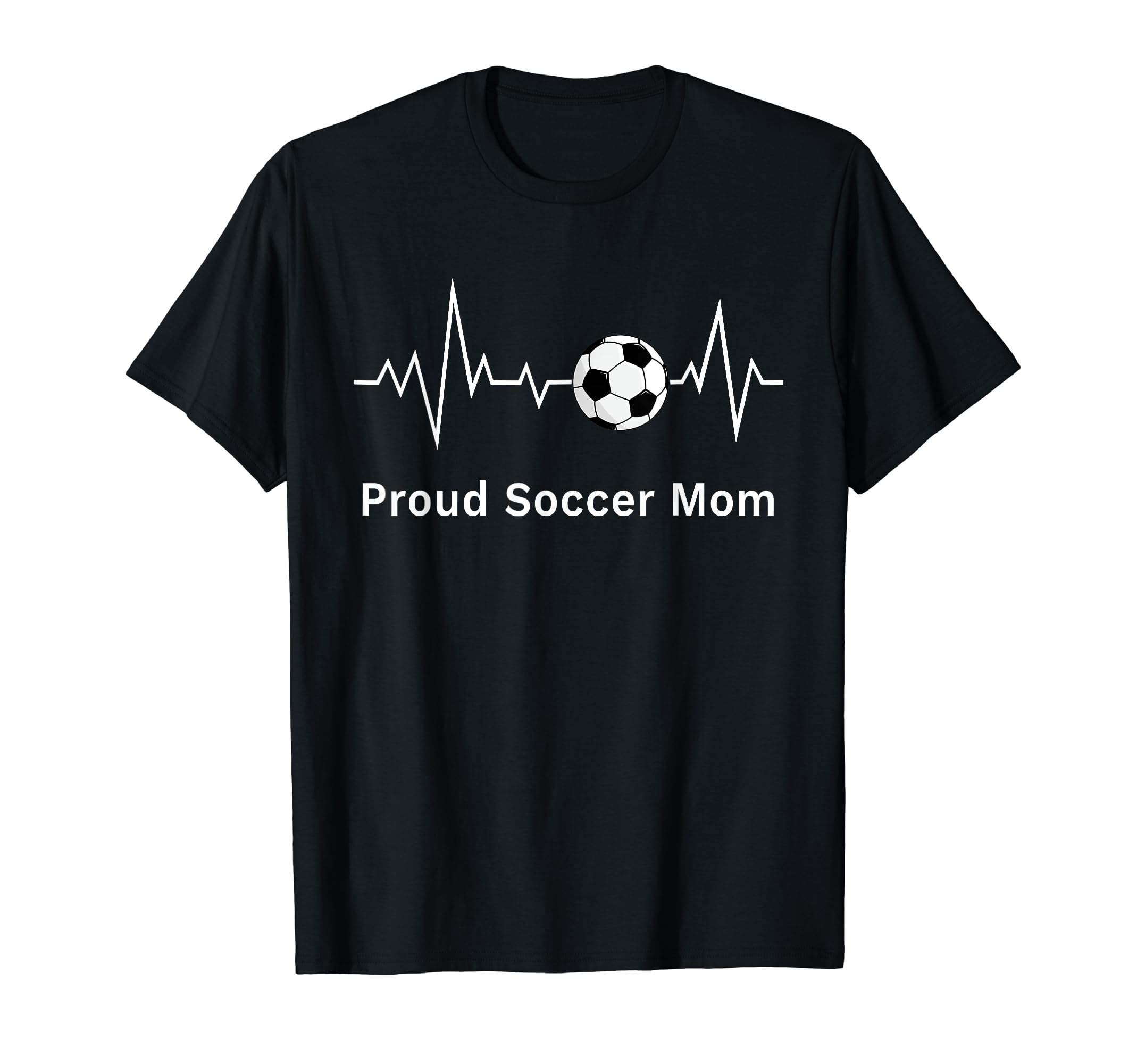 Soccer Moms Proud Soccer Mom Heartbeat T-Shirt - Minimalist Print Men Women