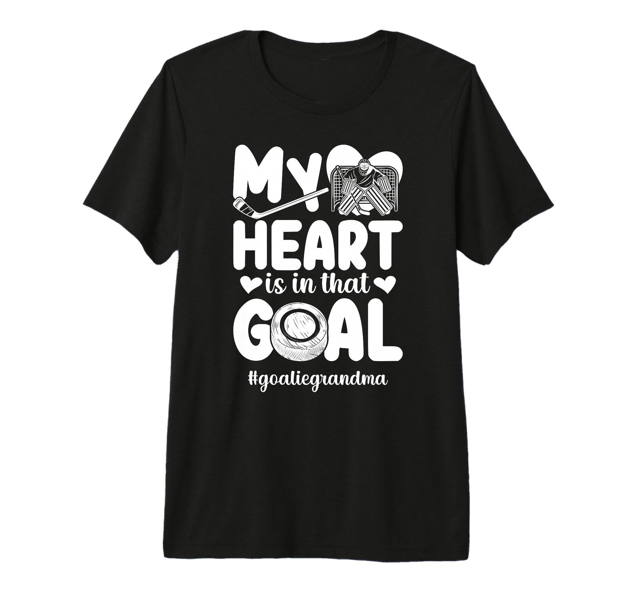 Proud Ice Hockey Goalie Grandma Hockey T-Shirt - Unique Graphic Men Women