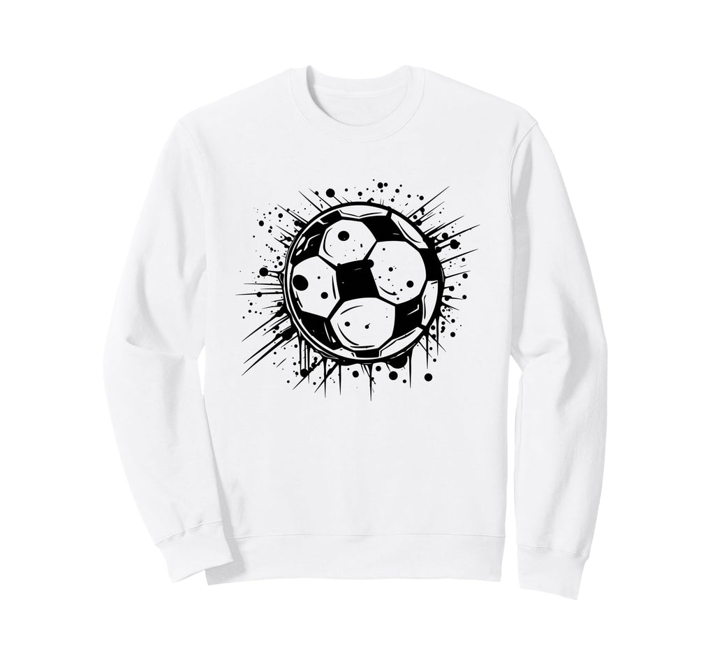 Soccer Ball Splash Footballer Sweatshirt - Aesthetic Graphic for Adults