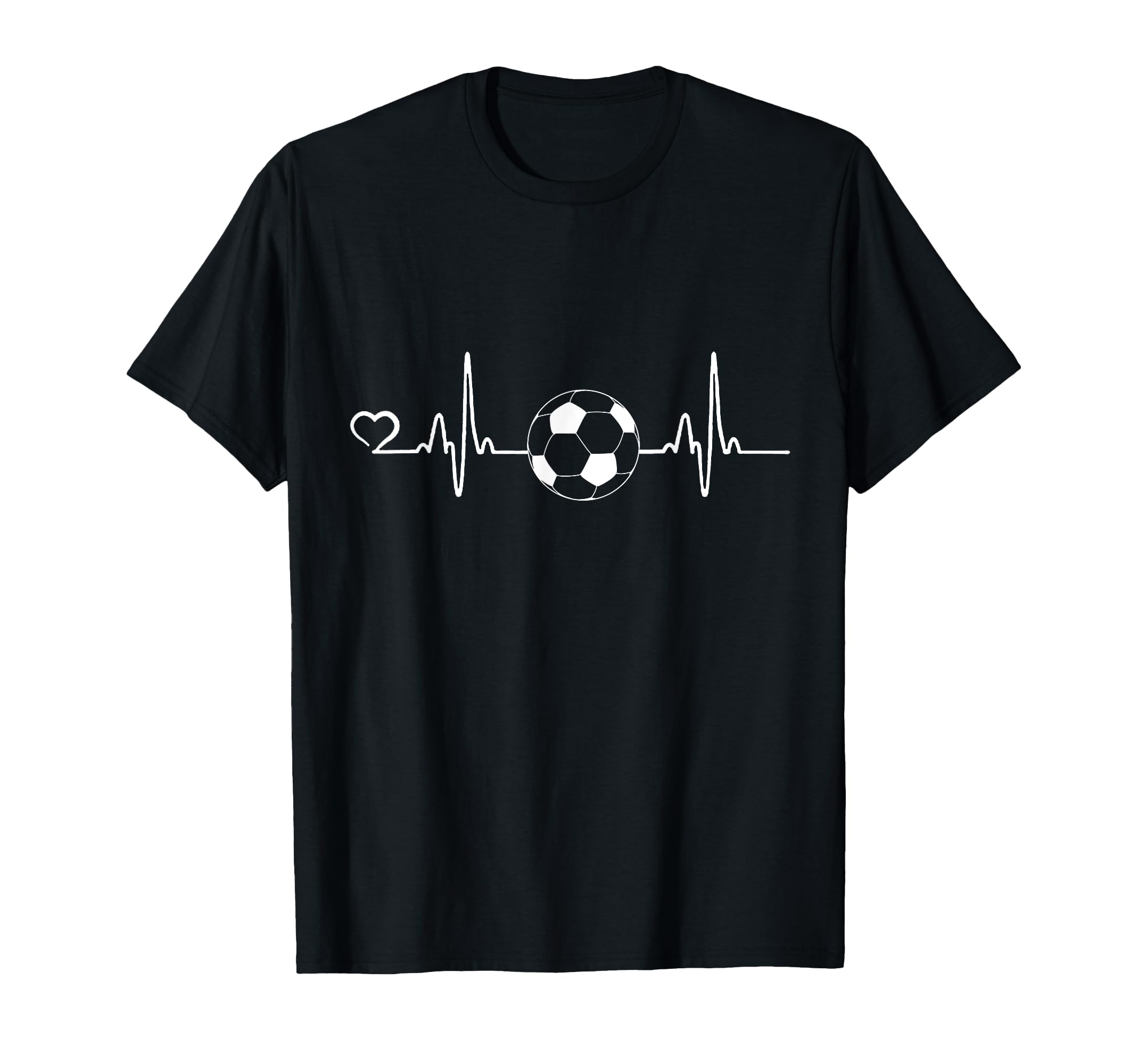 Soccer Heartbeat Soccer Player Gift T-Shirt - Trendy Graphic Men Women