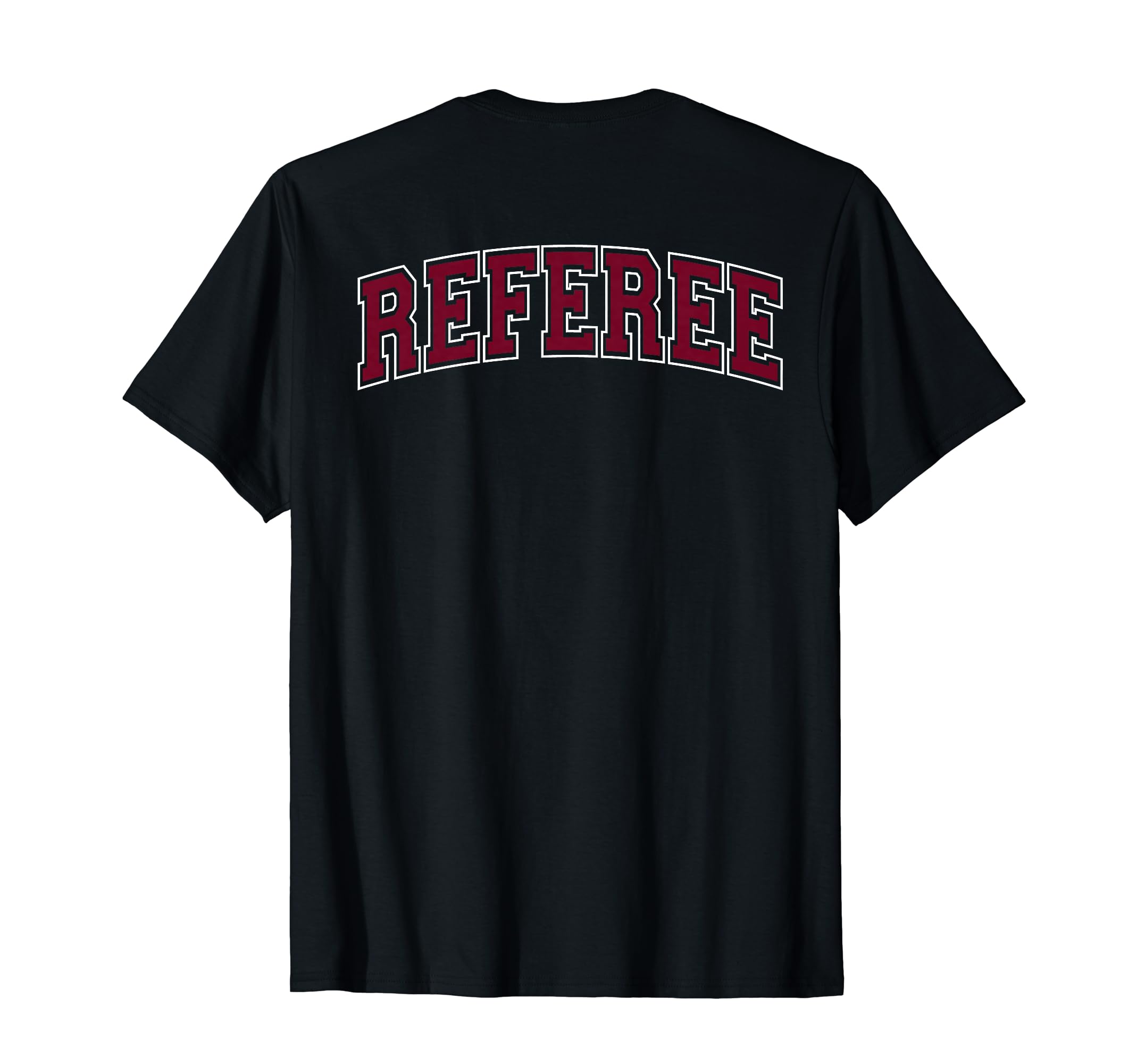 Referee Sports Football Soccer Red Back T-Shirt - Trendy Graphic for Adults