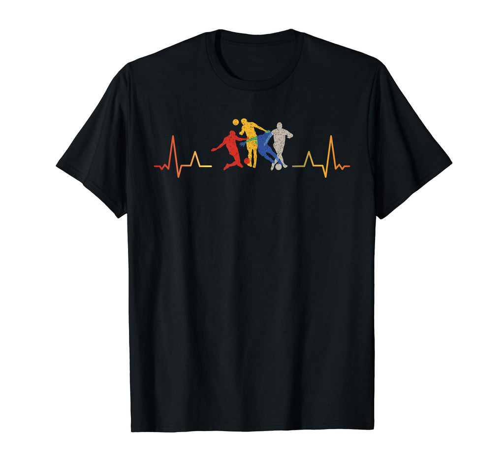 Soccer Heartbeat Sports Heart Pulse Rate T-Shirt - Trendy Graphic Men Women