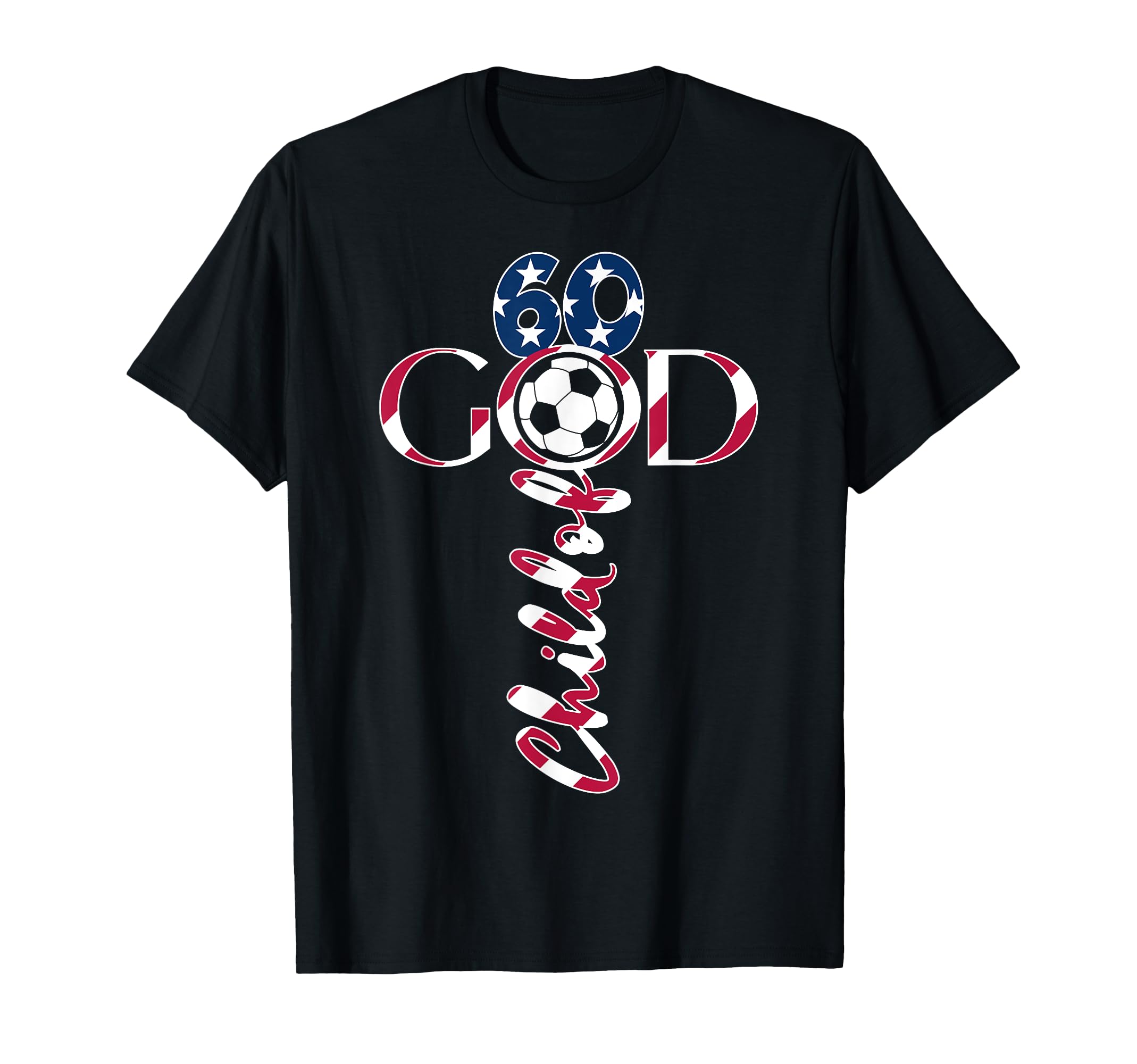 Jesus 60 Years Child God Soccer 60Th T-Shirt - Trendy Graphic for Adults