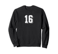 Number 16 80S 90S Soccer Team Sweatshirt - Custom Art Print for Adults