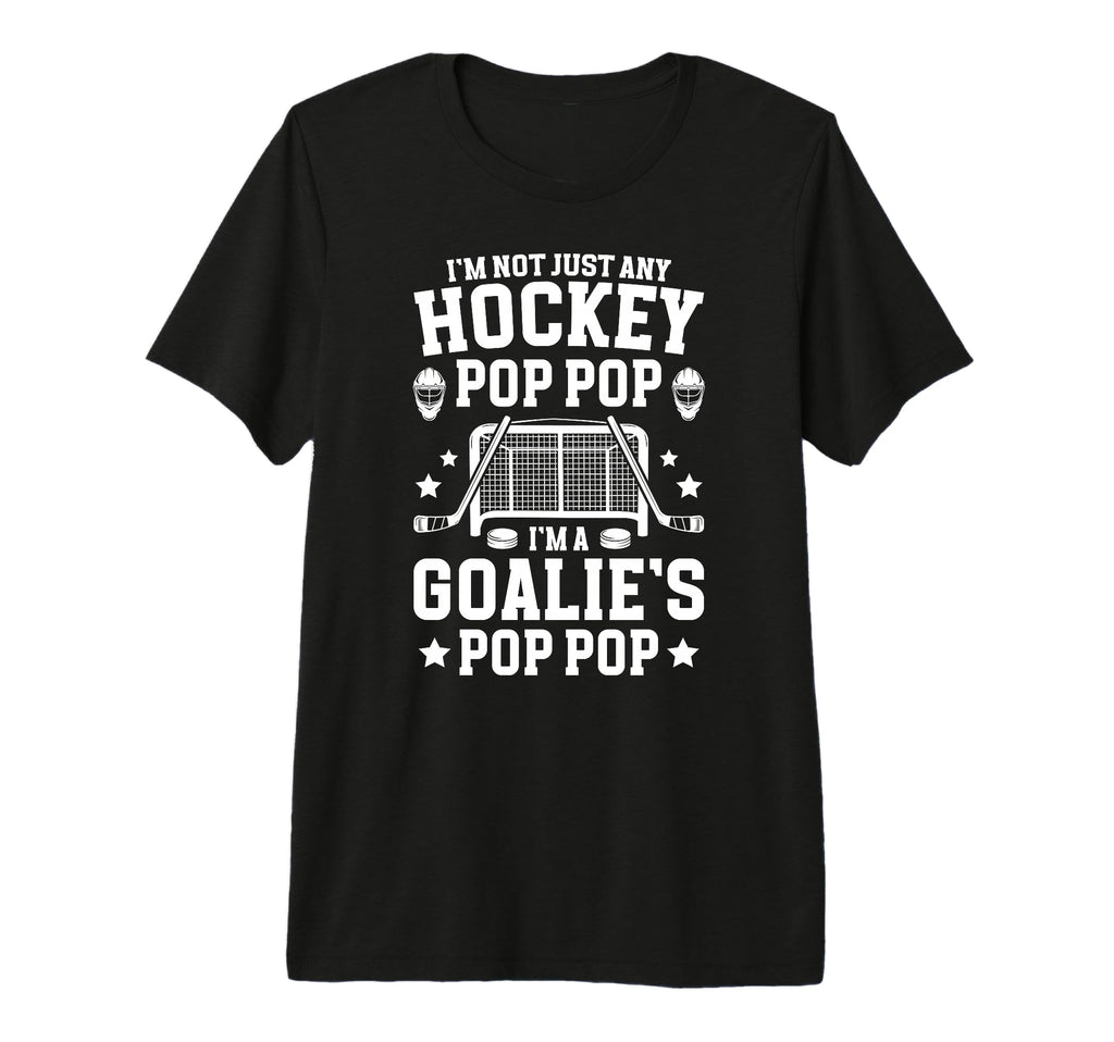 Mens Im Hockey Goalie Pop Pop Ice Hockey T-Shirt - Minimalist Print Unisex