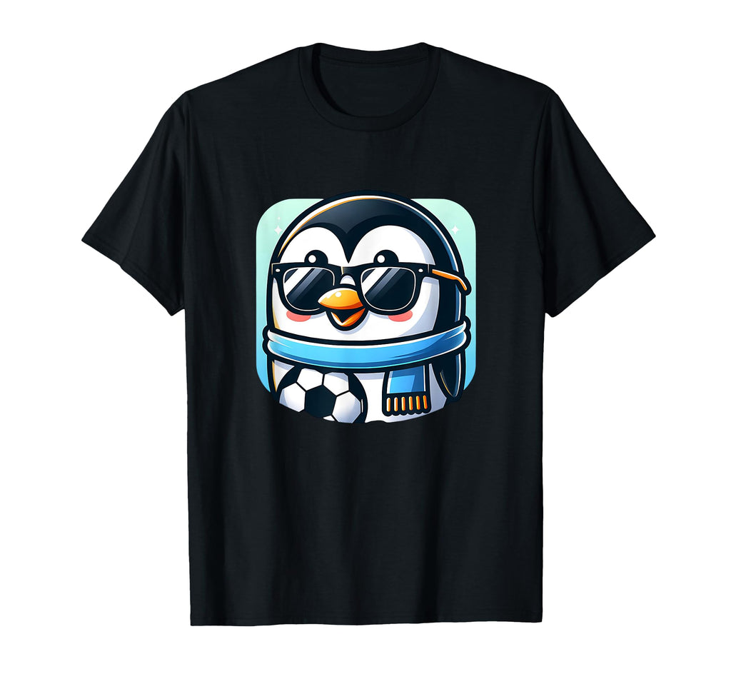 Penguin Bird Soccer Player Ball Champion T-Shirt - Streetwear Style Unisex