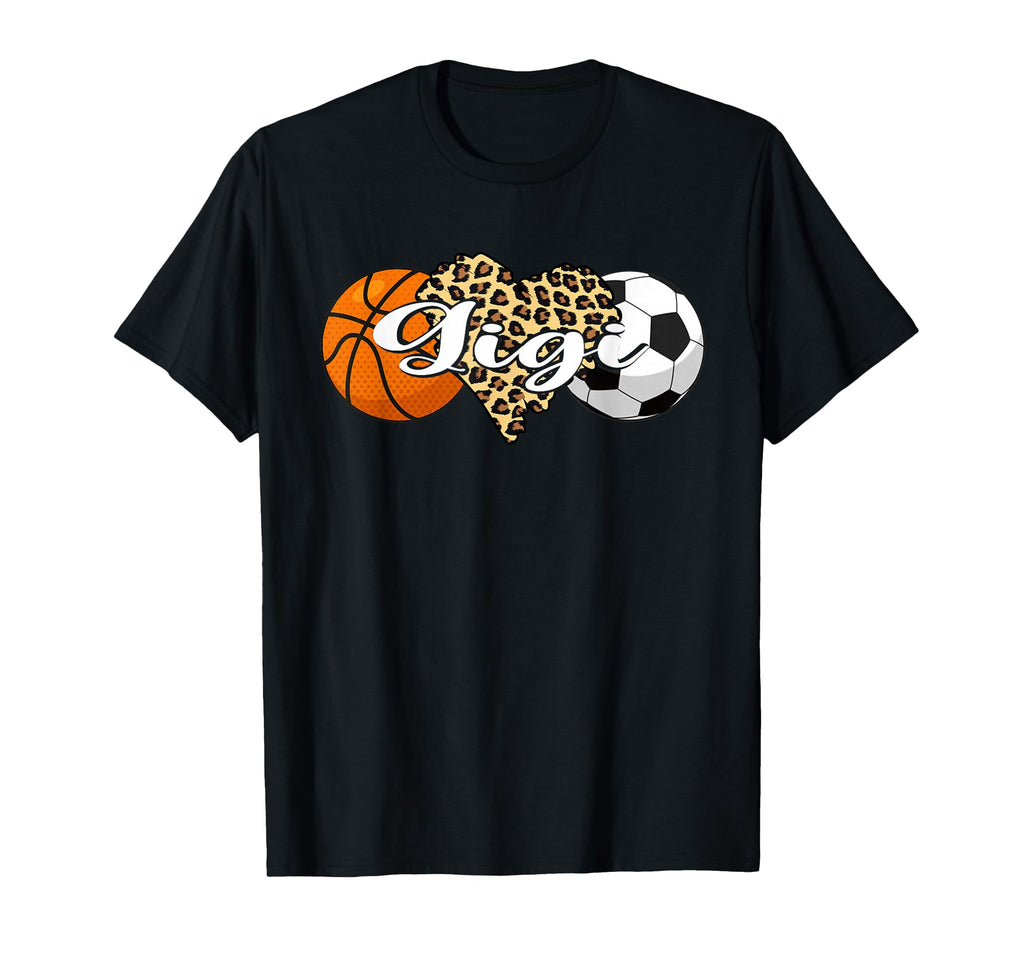 Gigi Basketball Soccer Leopard Heart T-Shirt - Streetwear Style Unisex