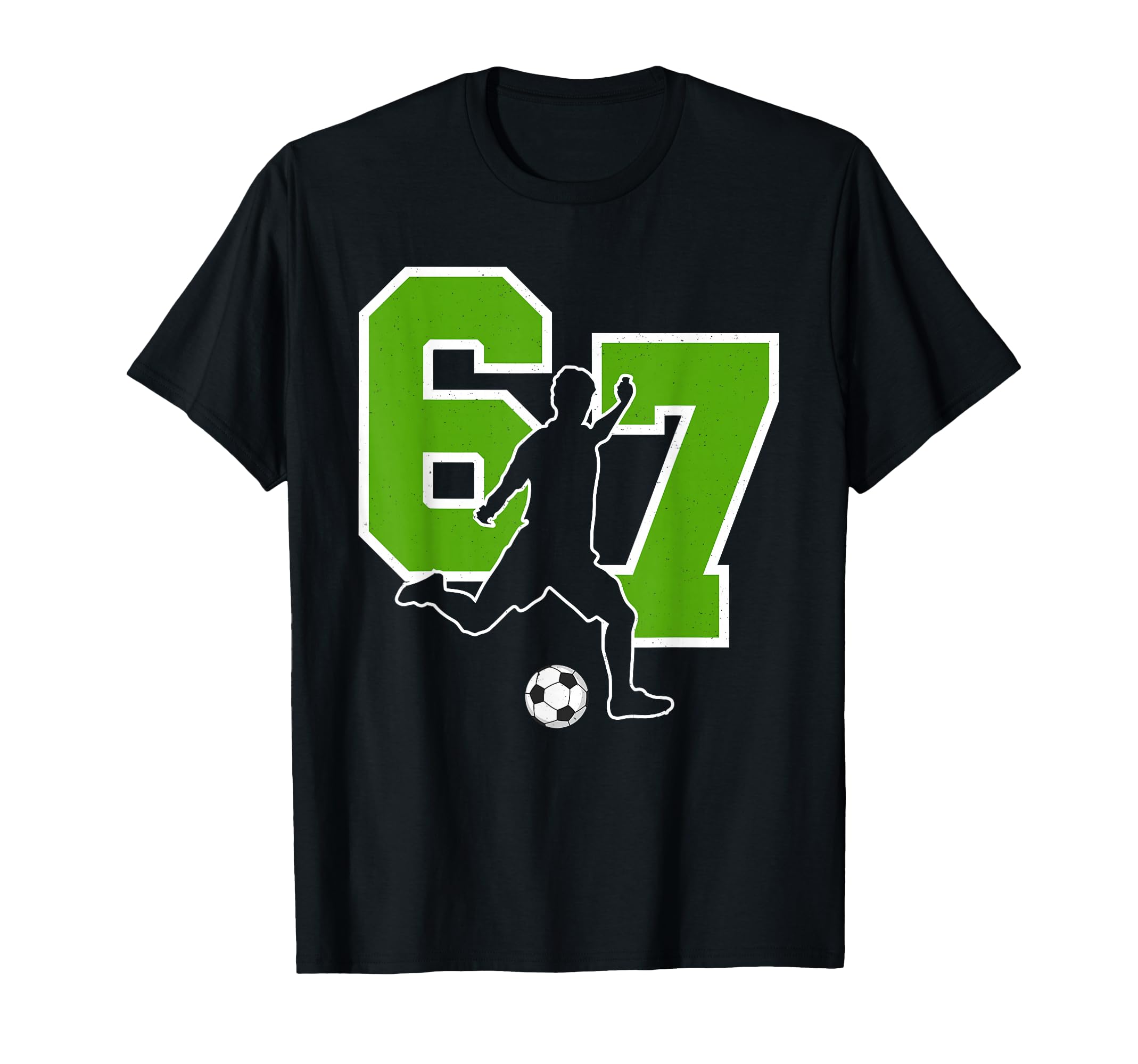 Funny 67 Soccer Player Six Seven T-Shirt - Fun Novelty Design for Adults