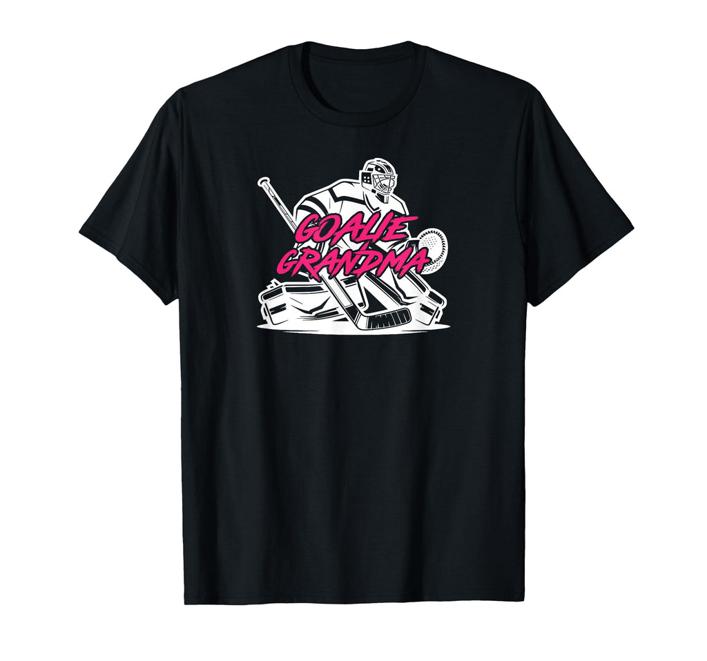 Ice Hockey Goalie Grandma Hockey T-Shirt - Custom Art Print Men Women