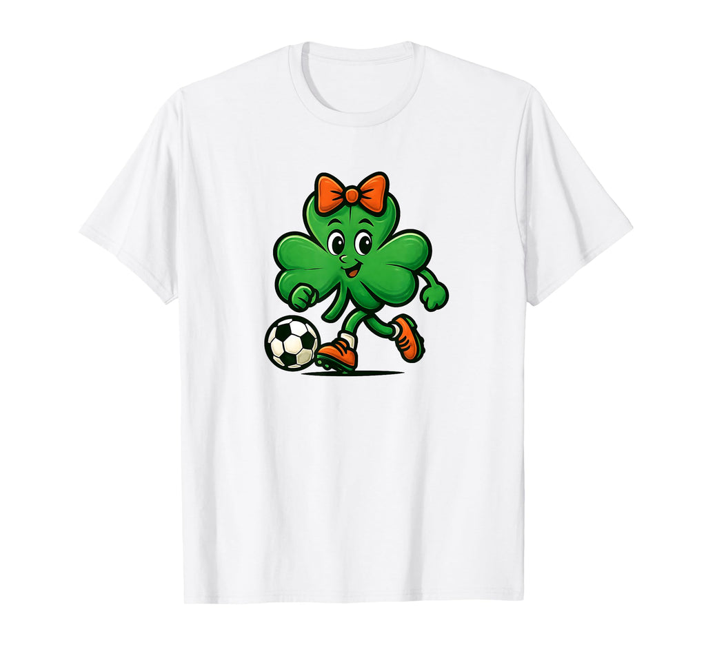 Soccer St Patricks Day Shamrock T-Shirt - Trendy Graphic for Adults