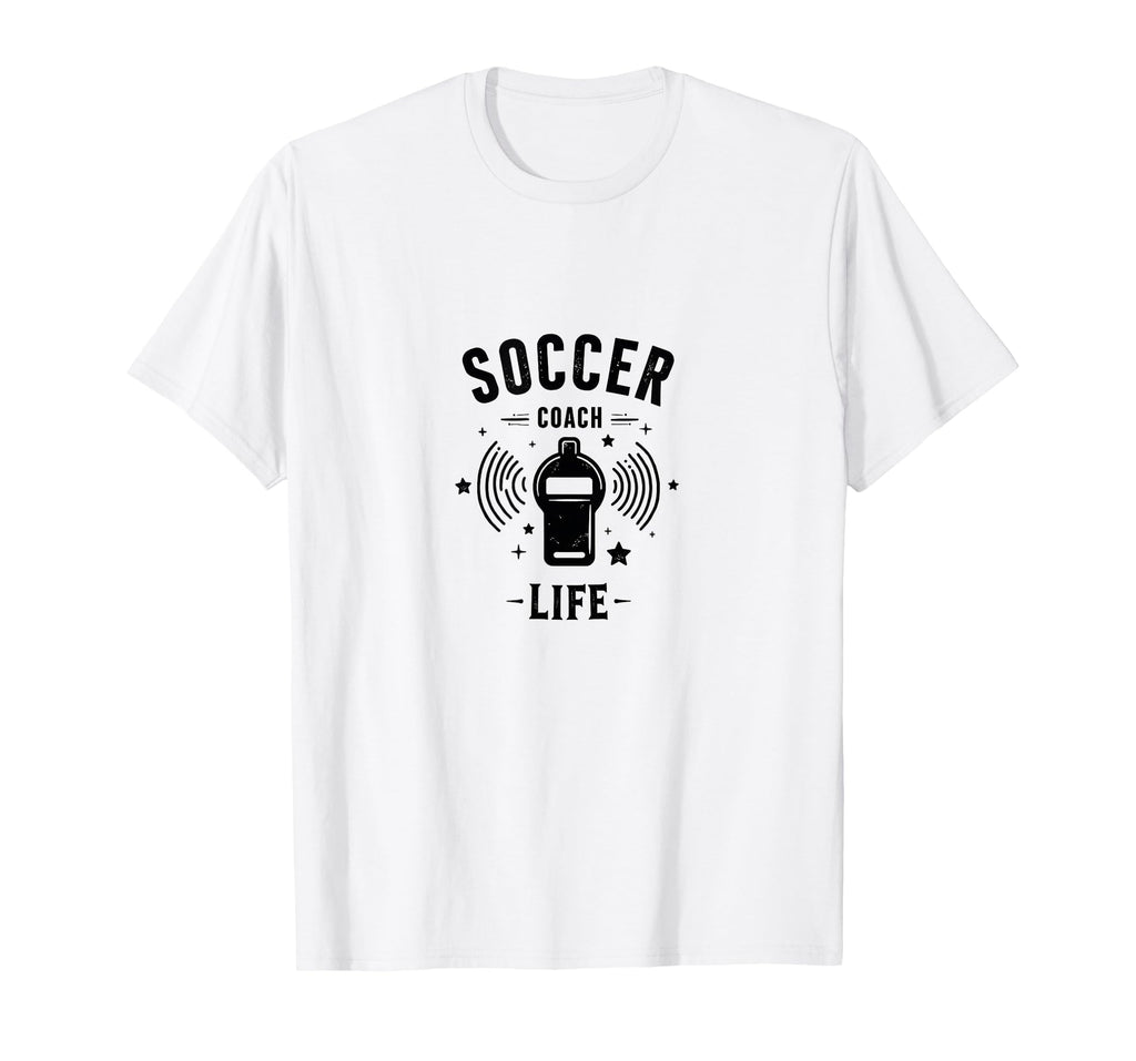 Soccer Coach Life Whistle Blowing T-Shirt - Fun Novelty Design Men Women