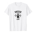 Soccer Coach Life Whistle Blowing T-Shirt - Fun Novelty Design Men Women