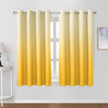 HOMEIDEAS Yellow Ombre Blackout Curtains 52 X 63 Inch Length Gradient Room Darkening Thermal Insulated Energy Saving Grommet 2 Panels Window Drapes for Living Room, Bedroom