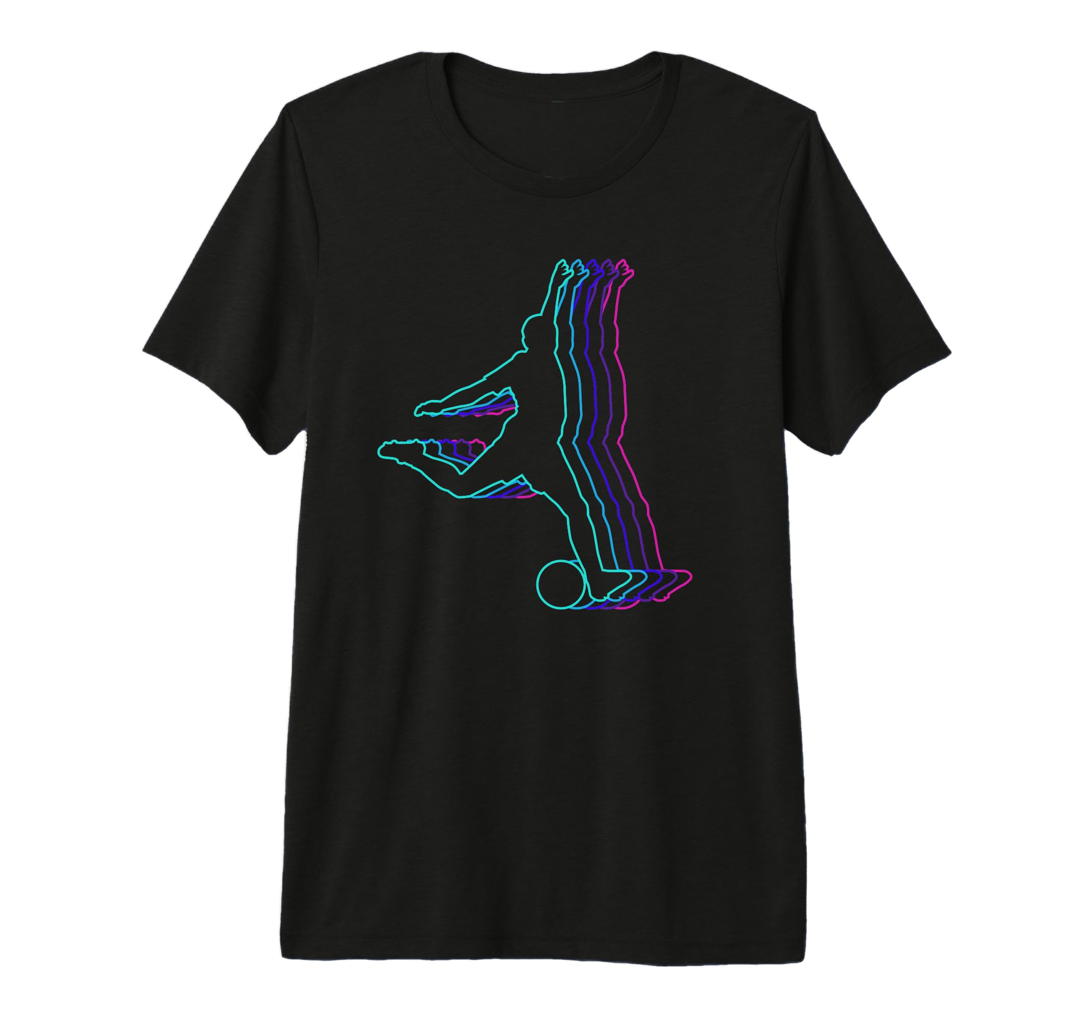Soccer Silhouette Soccer Player Tri T-Shirt - Streetwear Style for Adults