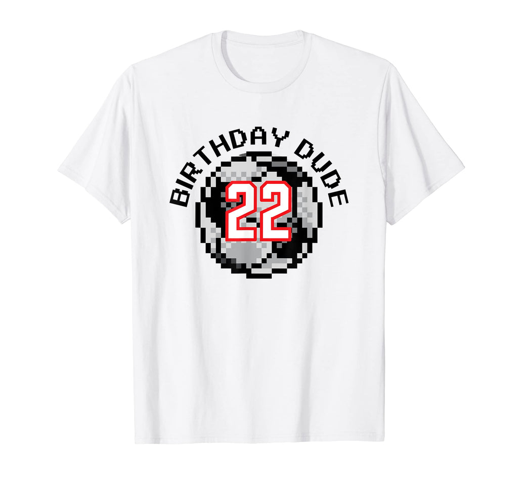 22 Year Old 22Nd Birthday Dude 8 Bit T-Shirt - Unique Graphic for Adults