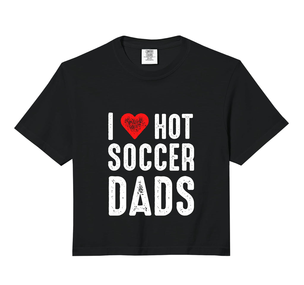 I Love Hot Soccer Dads Comfort Colors Hoodie - Streetwear Style Men Women