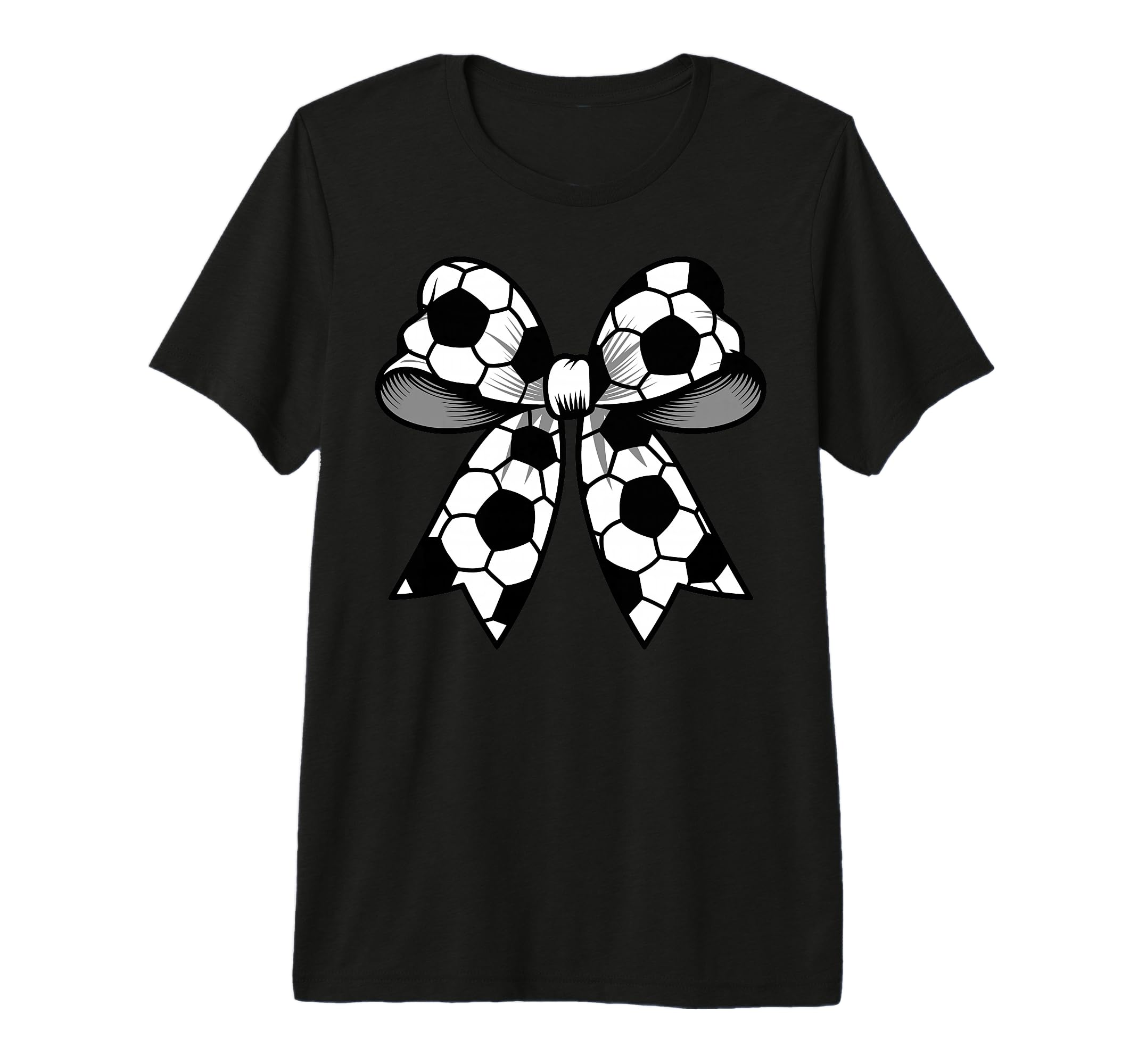 Soccer Coquette Bow Funny Soccer Mom Game T-Shirt - Graphic Print Unisex