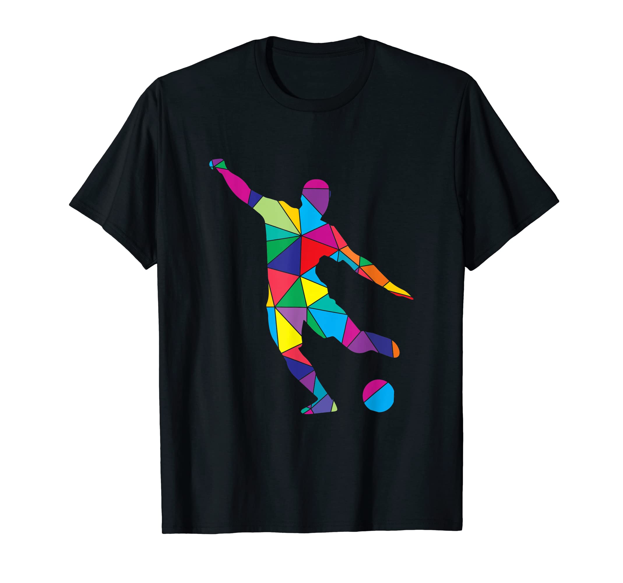Low Poly Art Goalkeeper Geometric Polygon T-Shirt - Unique Graphic Unisex