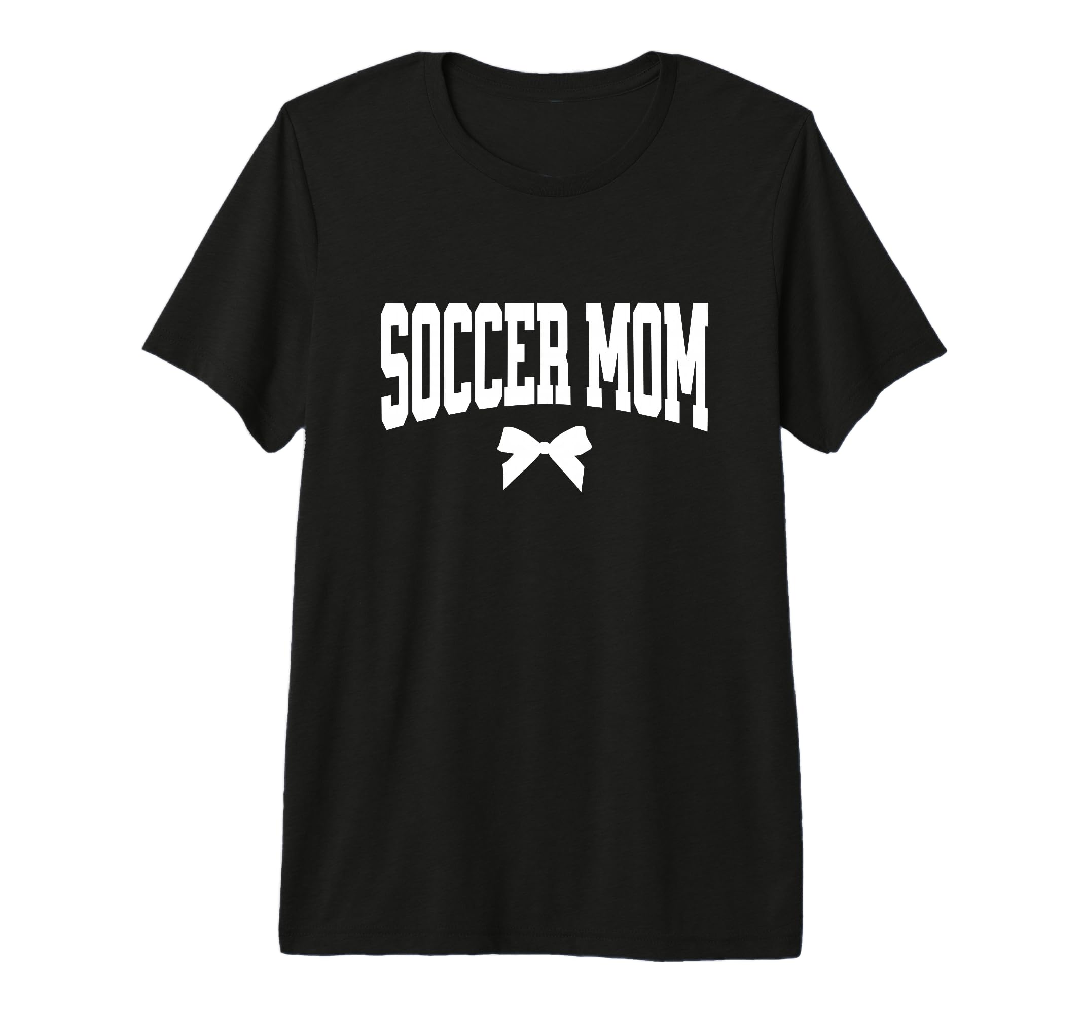 Soccer Mom Bow Soccer Team Mama Tri T-Shirt - Novelty Apparel for Adults