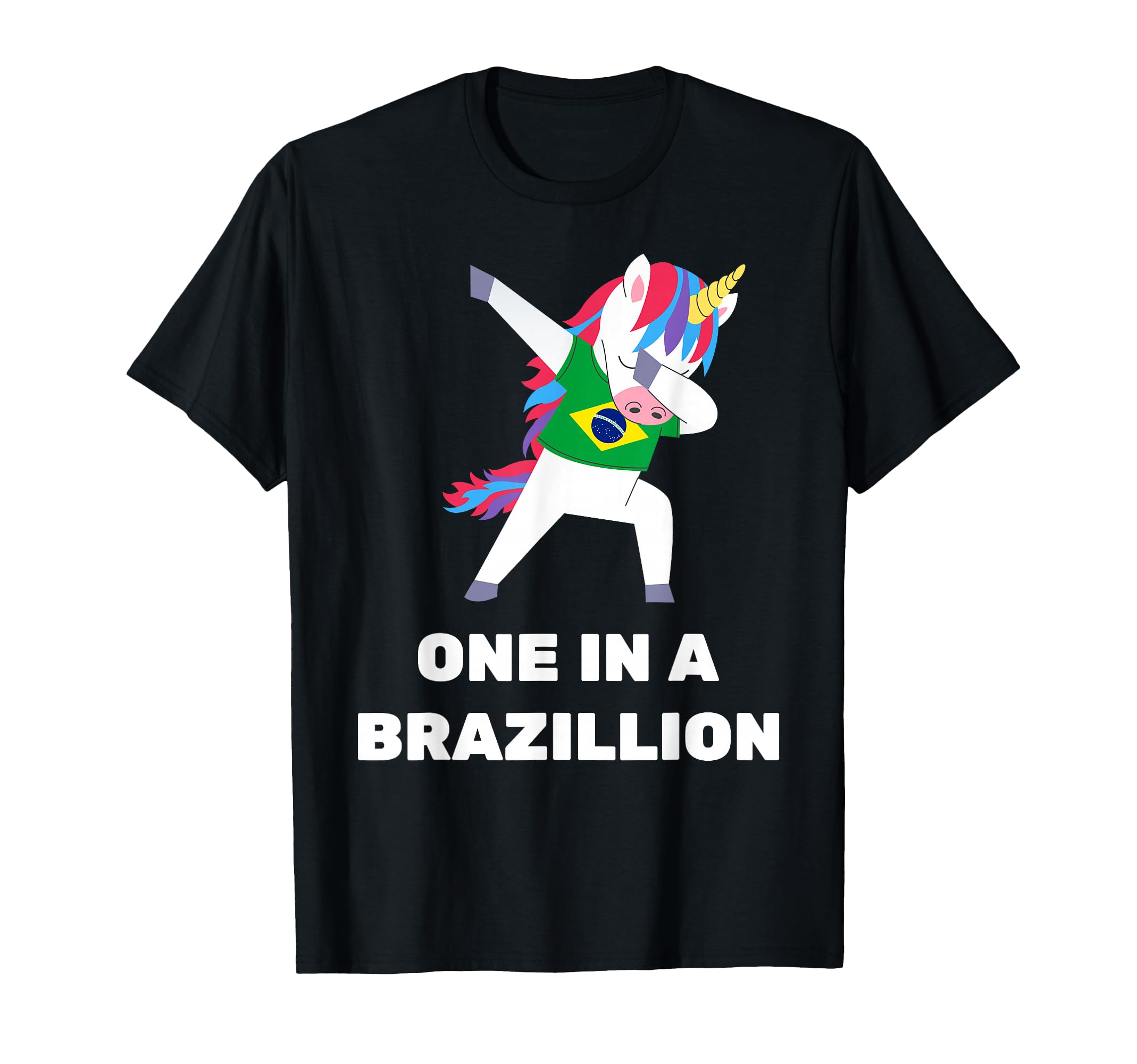 Funny Brazilian Unicorn Brazil Flag T-Shirt - Streetwear Style Men Women