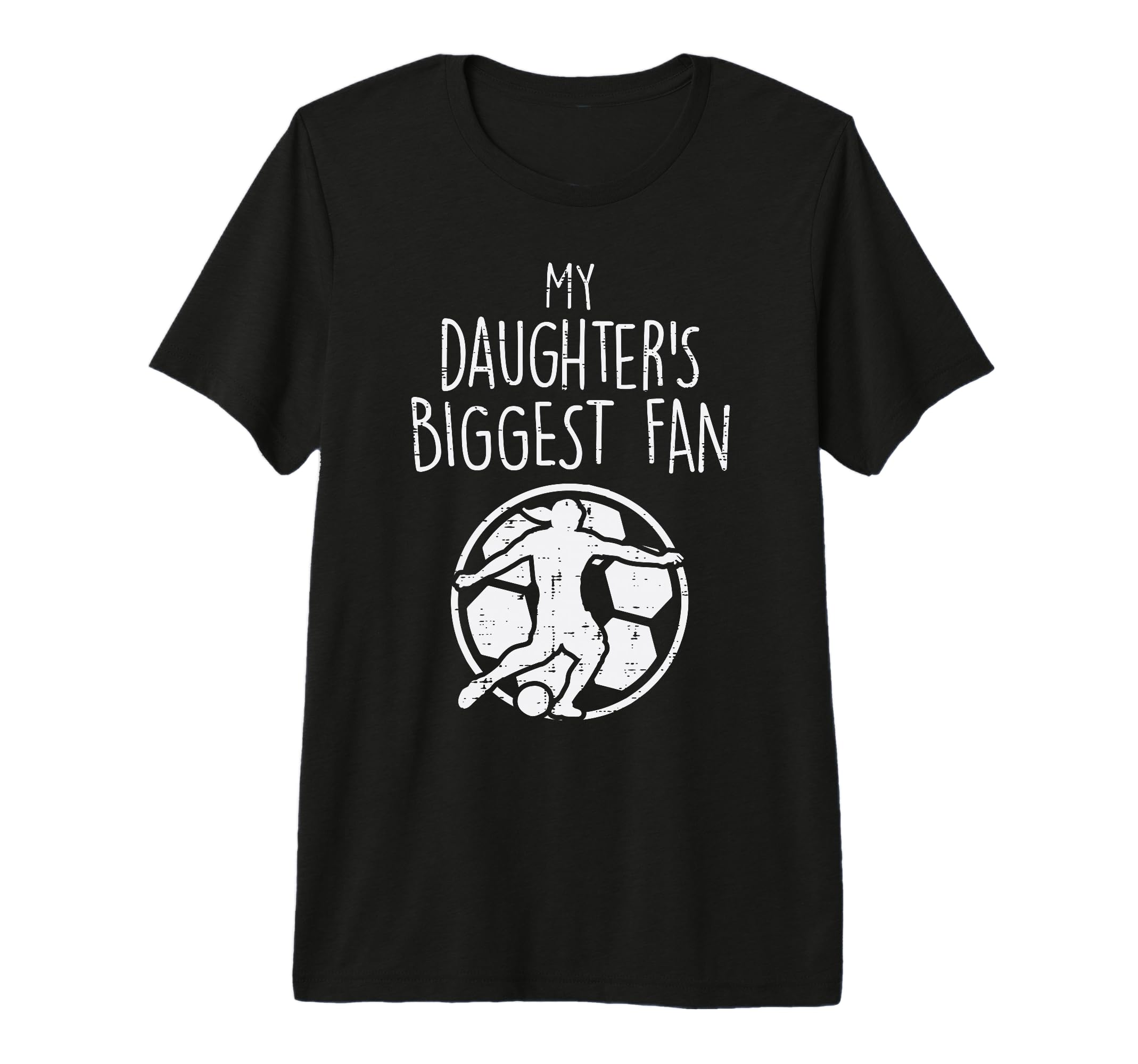 My Daughters Biggest Fan Soccer T-Shirt - Custom Art Print for Adults