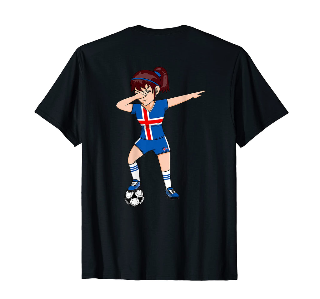 Dabbing Soccer Iceland Jersey Icelandic T-Shirt - Aesthetic Graphic Unisex