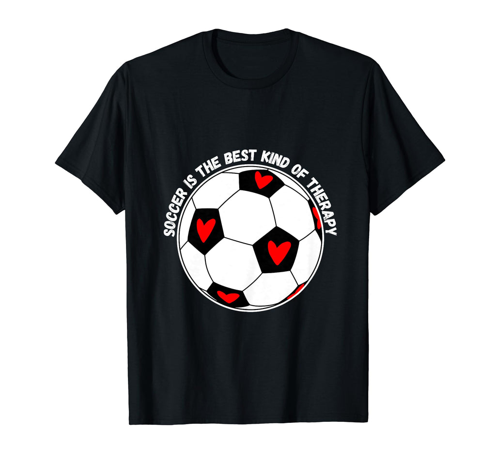 Soccer Is Best Kind Therapy T-Shirt - Minimalist Print for Adults