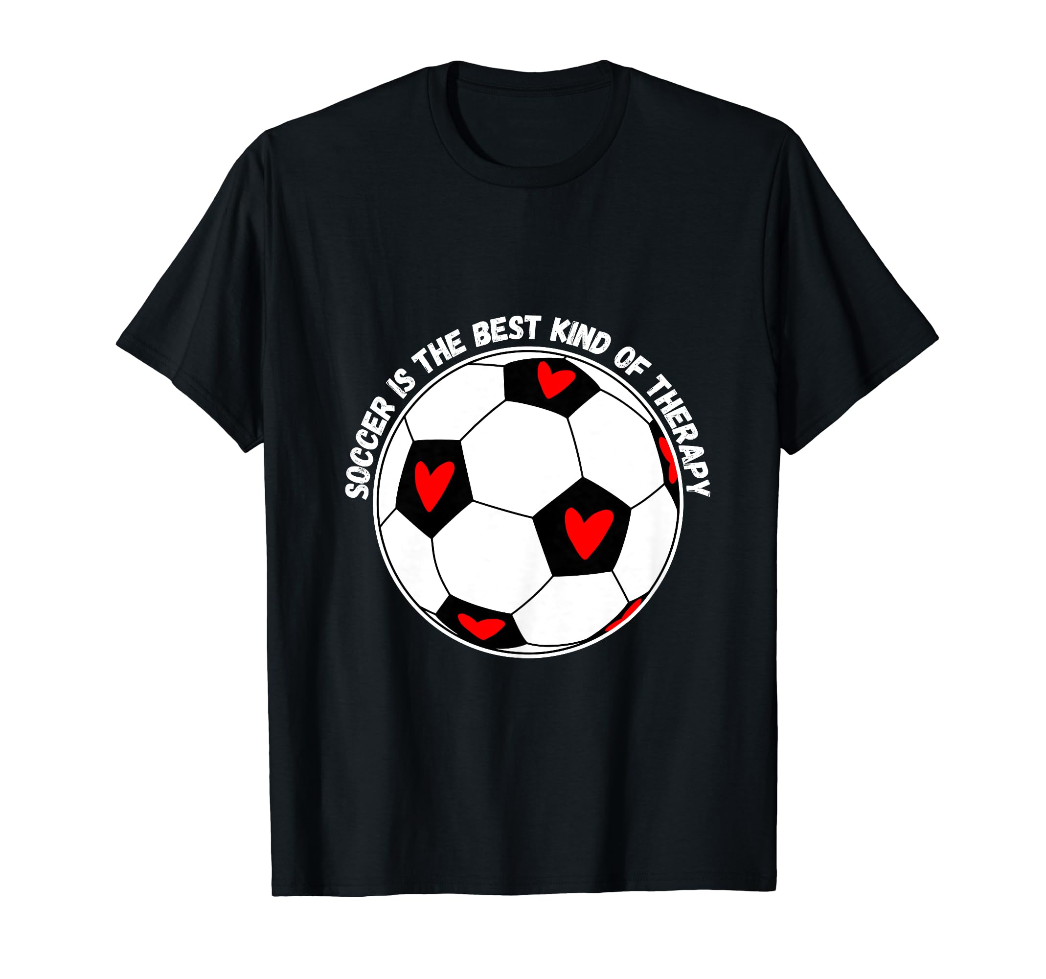 Soccer Is Best Kind Therapy T-Shirt - Minimalist Print for Adults