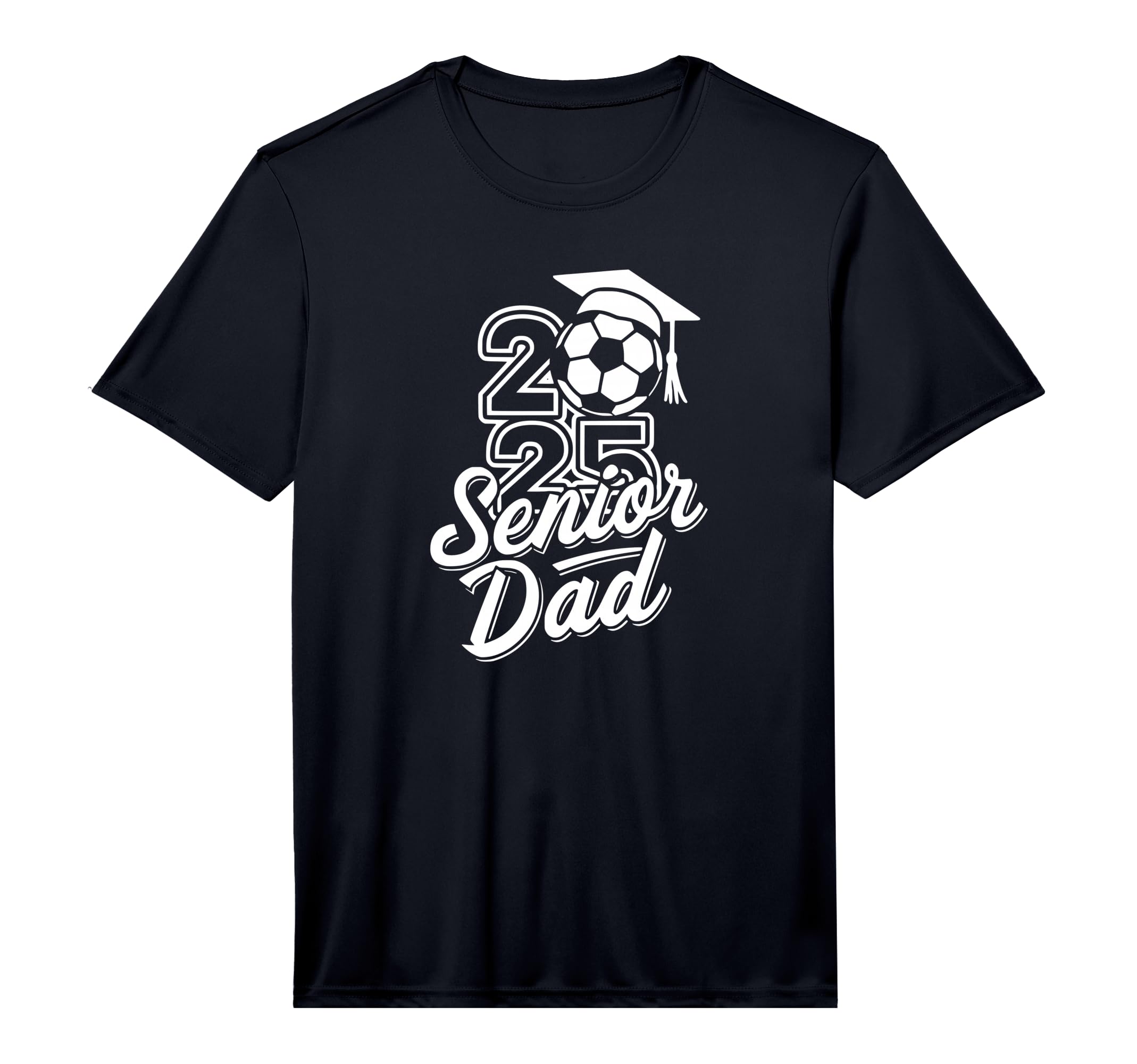 Mens Senior Soccer Dad 2025 Team High T-Shirt - Trendy Graphic for Adults