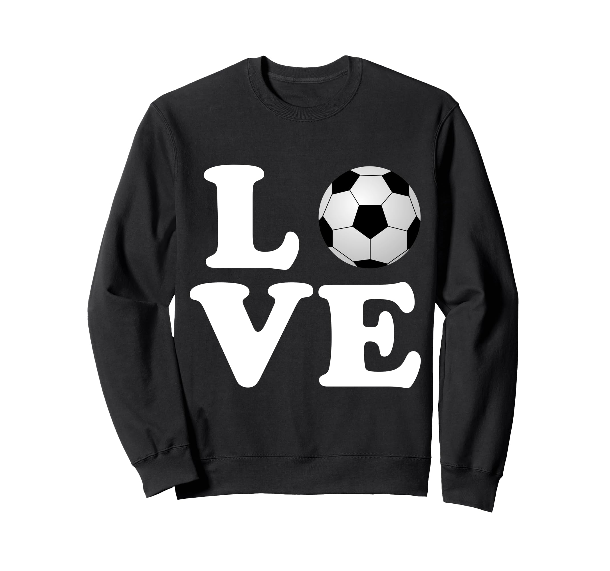 Love Soccer Futbol Sweatshirt - Custom Art Print for Adults