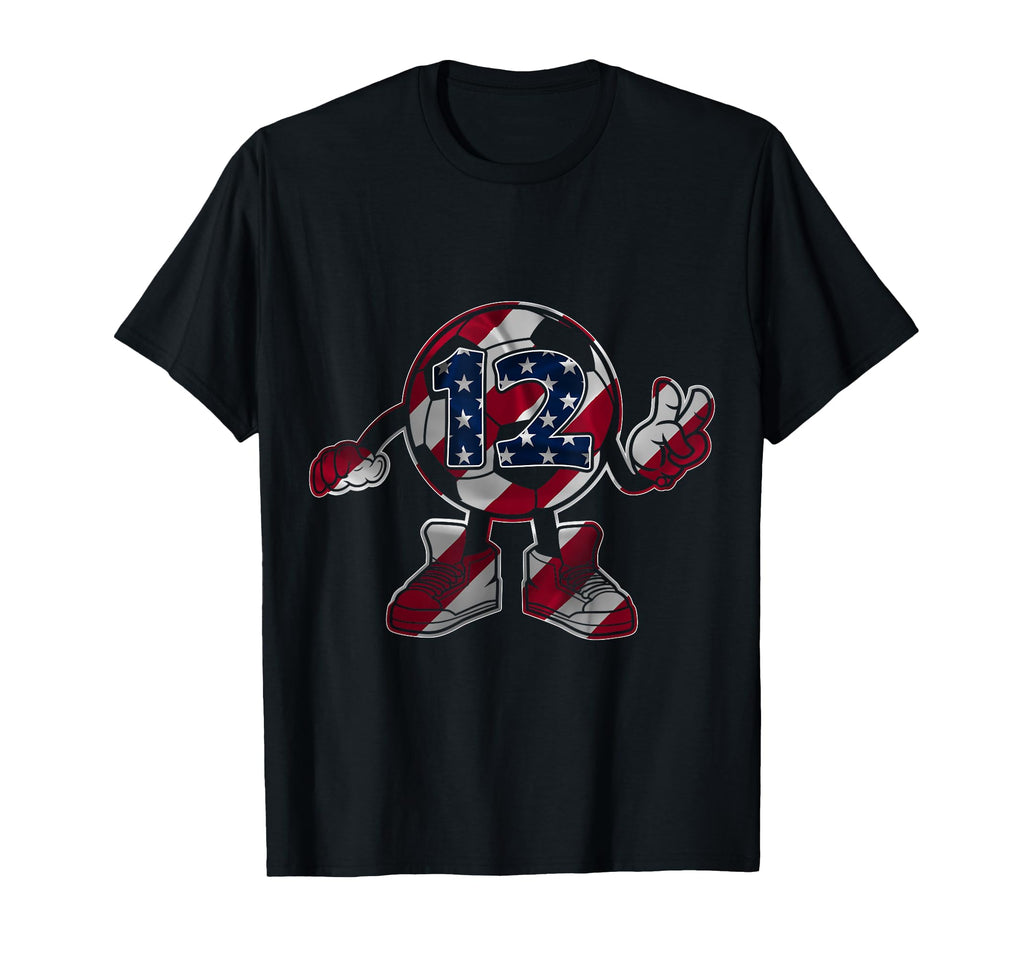 Number 12 Soccer 12Th Birthday T-Shirt - Casual Everyday Wear for Adults