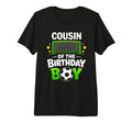 Cousin Birthday Soccer Ball Family T-Shirt - Minimalist Print for Adults