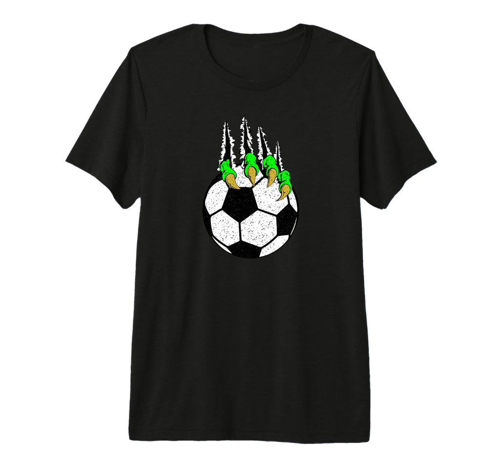 Soccer Dragon Claw Tri Blend T-Shirt - Unique Graphic Men Women