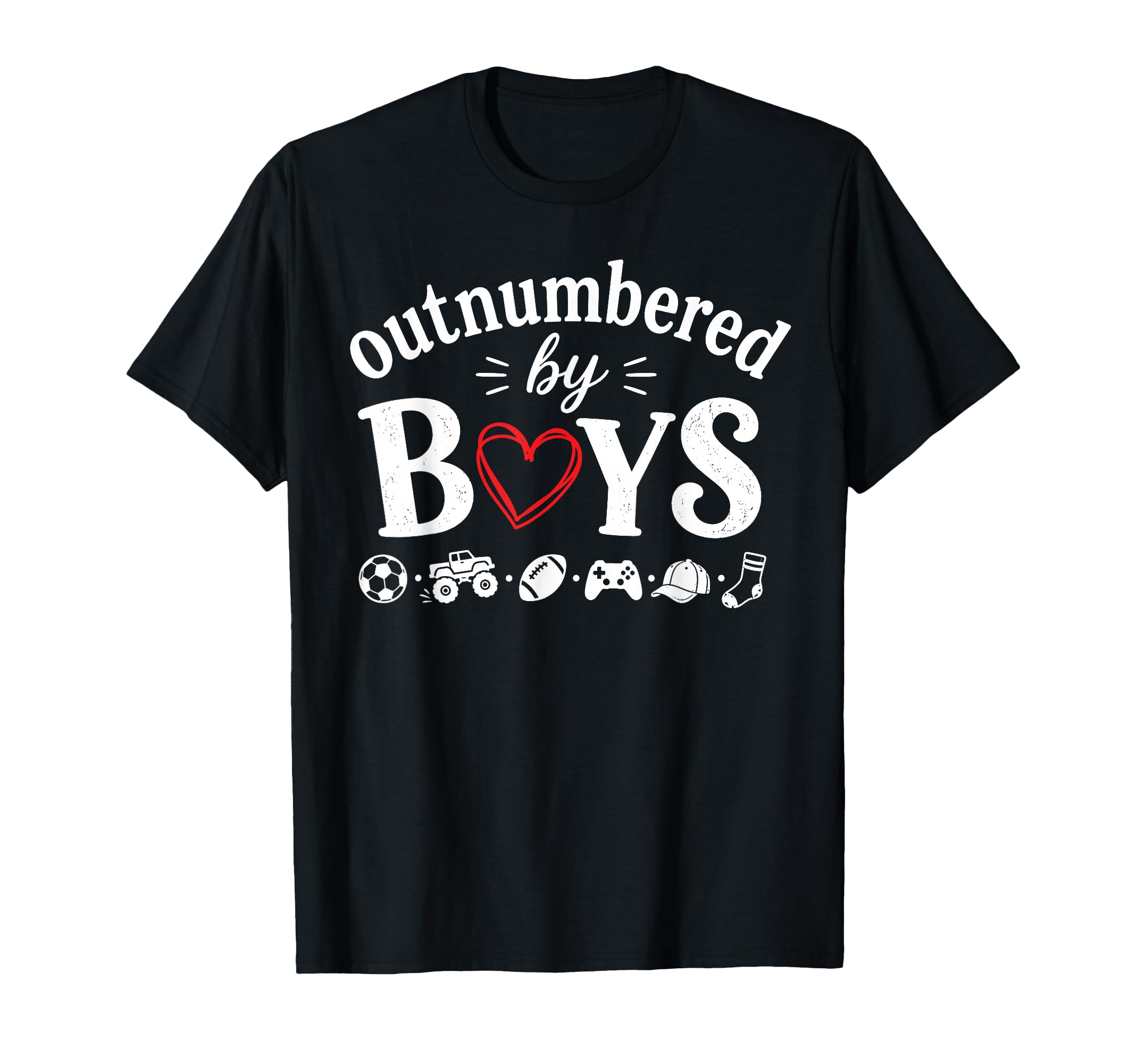 Outnumbered Funny Mom Soccer Family Life T-Shirt - Custom Art Print Unisex
