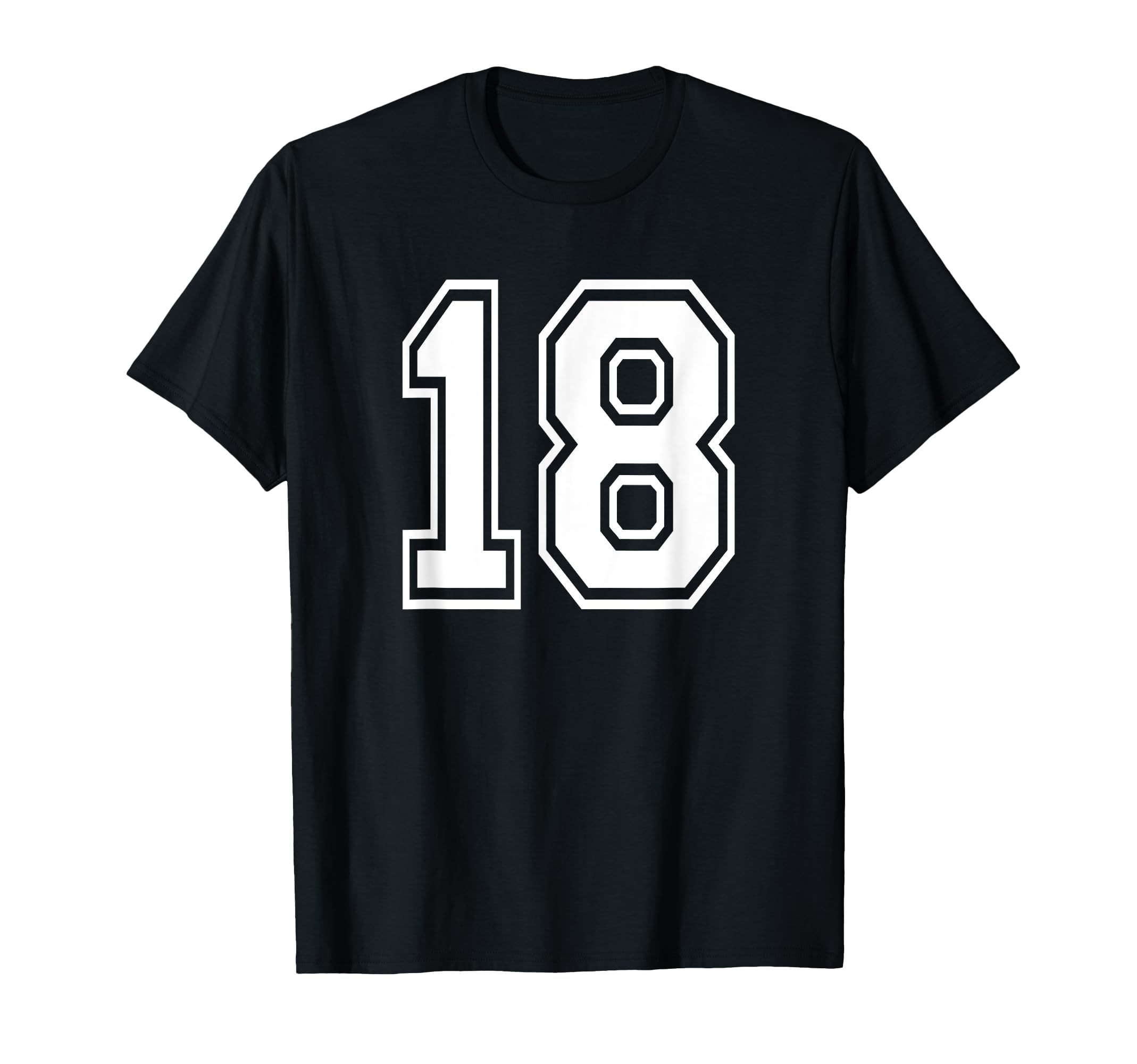 Number 18 Birthday Varsity Sports Team T-Shirt - Streetwear Style Unisex
