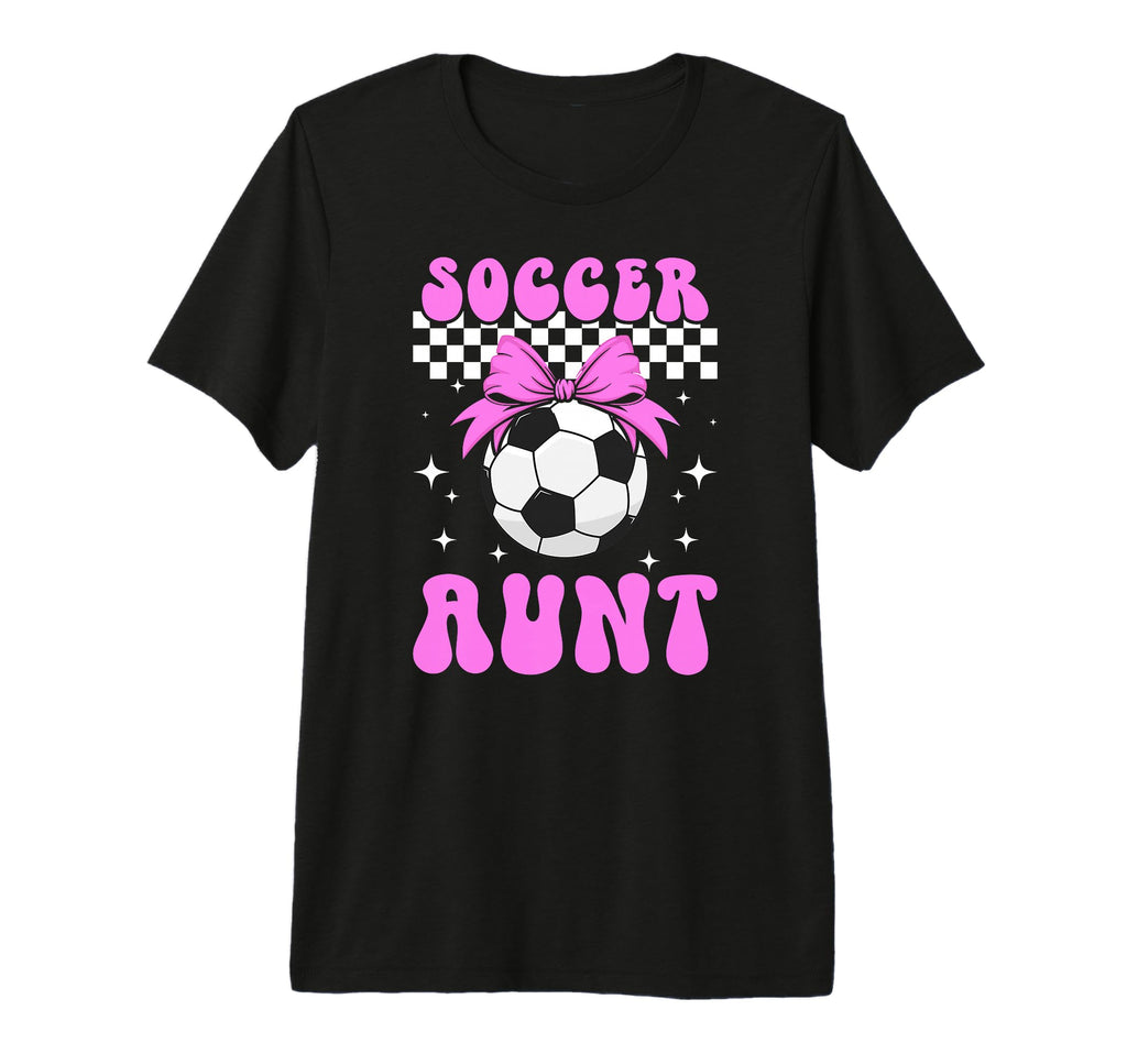 Soccer Aunt Soccer Player Auntie T-Shirt - Minimalist Print for Adults