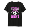 Soccer Aunt Soccer Player Auntie T-Shirt - Minimalist Print for Adults