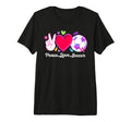 Peace Love Soccer Soccer Game Soccer T-Shirt - Streetwear Style Unisex