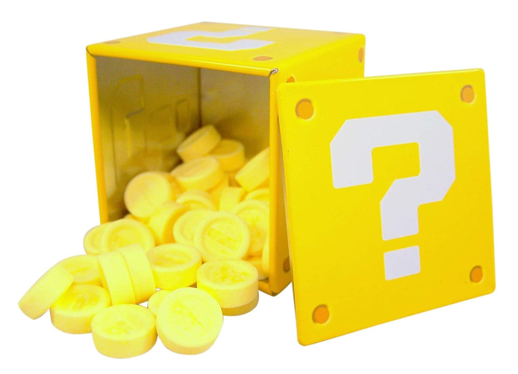 Boston America - Super Mario Question Mark Coin Candies (1.2oz) Box of 12 Tins