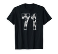 Soccer Pattern Number 71 Jersey Player T-Shirt - Unique Graphic Unisex