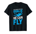 Never Underestimate This Goalie He T-Shirt - Minimalist Print for Adults
