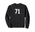Number 71 80S 90S Soccer Team Jersey Sweatshirt - Graphic Print for Adults