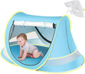 Baby Beach Tent with Baby Hat, Pop Up Toddler Travel Bed with Sun Hat for Boys or Girls, Sun Shade for Toddler Camping, Infant Portable Sun Shade, Summer Beach Baby