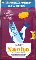 Made by Nacho Dry Cat Kibble 10lb Bag, High Protein Premium Cat Food with Freeze Dried Pieces, Sustainably-Caught Salmon, Whitefish & Pumpkin, Limited Ingredients, Single Bag