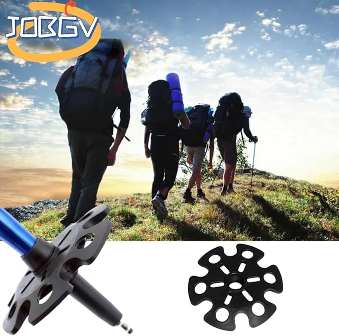 Walking Stick Tips,Removable Mud Ski Basket Trekking Pole Snowflake Basket,Removable Mud Ski Basket Replacement Accessory for Hiking Poles(8 PCS)