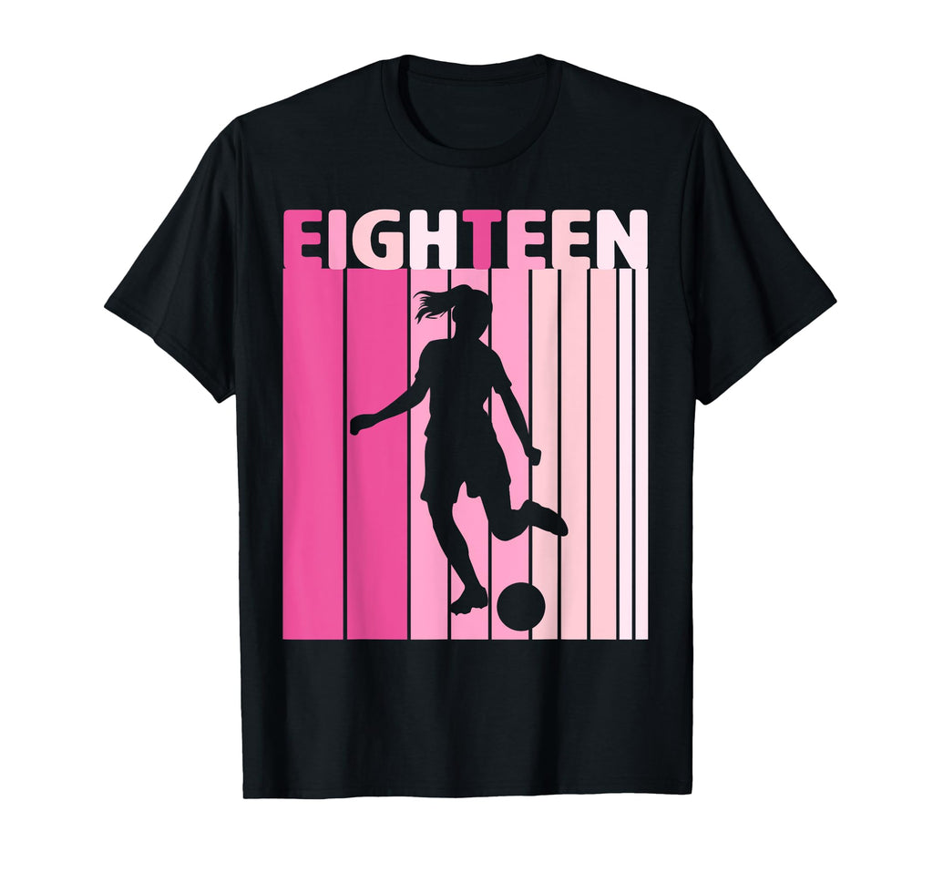 Eighteen Soccer 18Th Bday Party 18 T-Shirt - Novelty Apparel for Adults